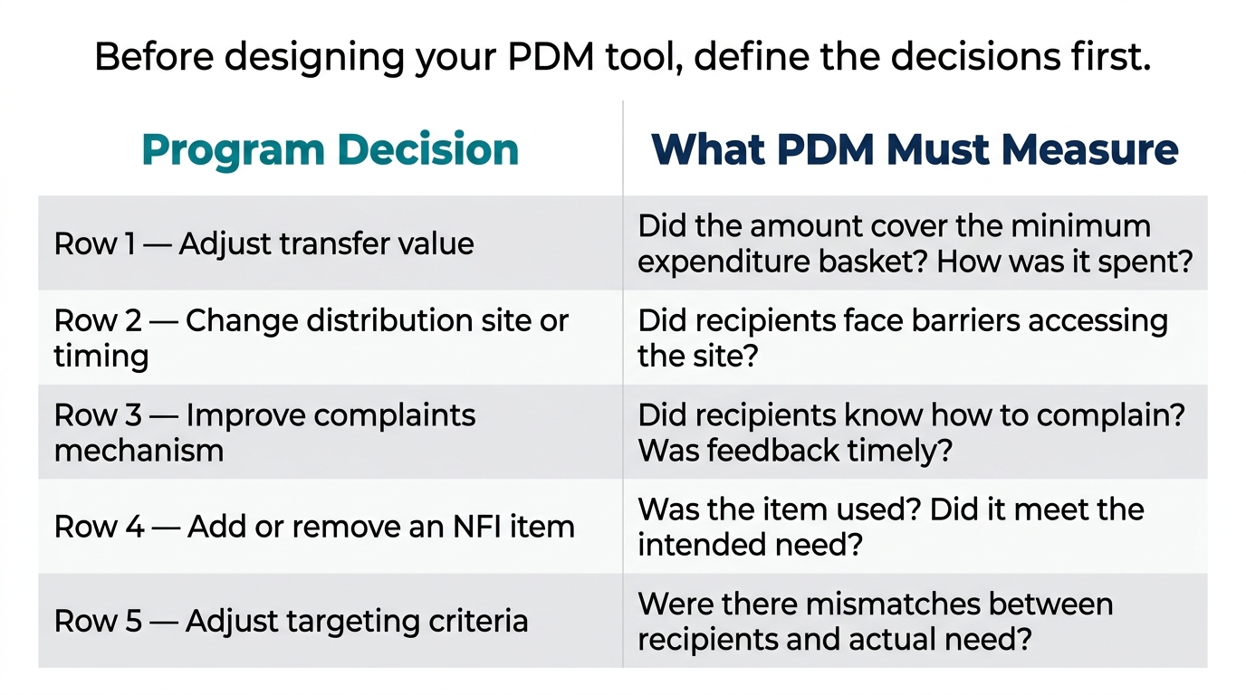 Decision Mapping: Linking PDM Questions to Program Actions