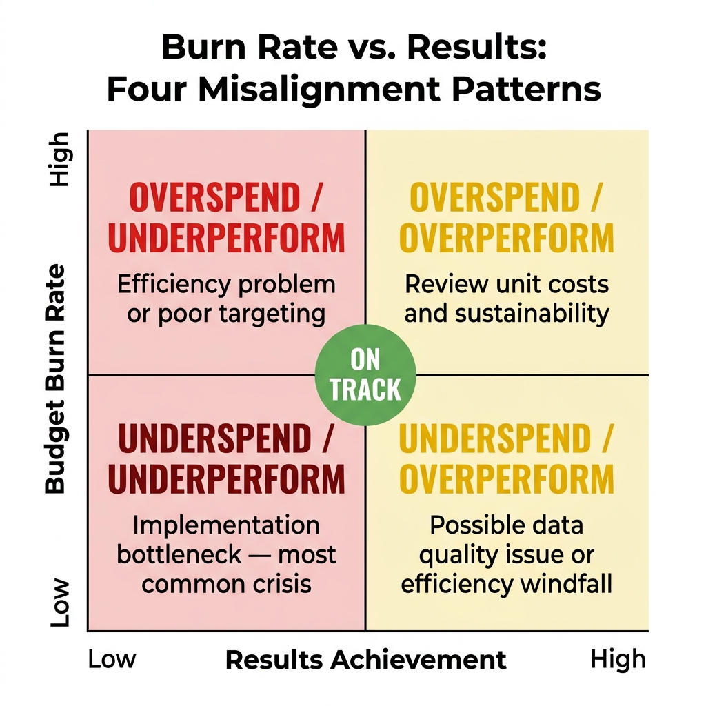 The Four Burn Rate vs. Results Quadrants