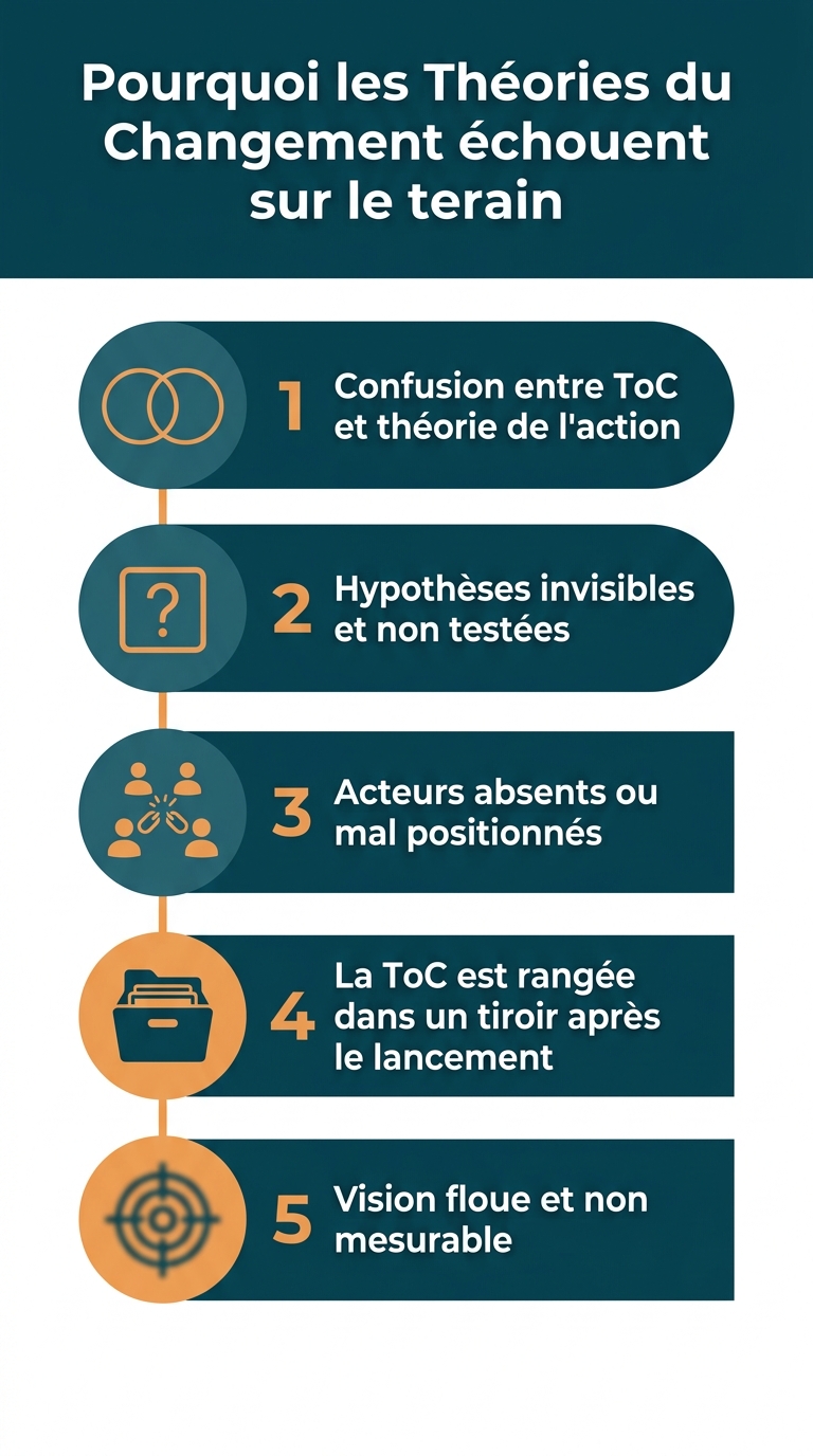 Les 5 raisons pour lesquelles les ToC s'effondrent sur le terrain