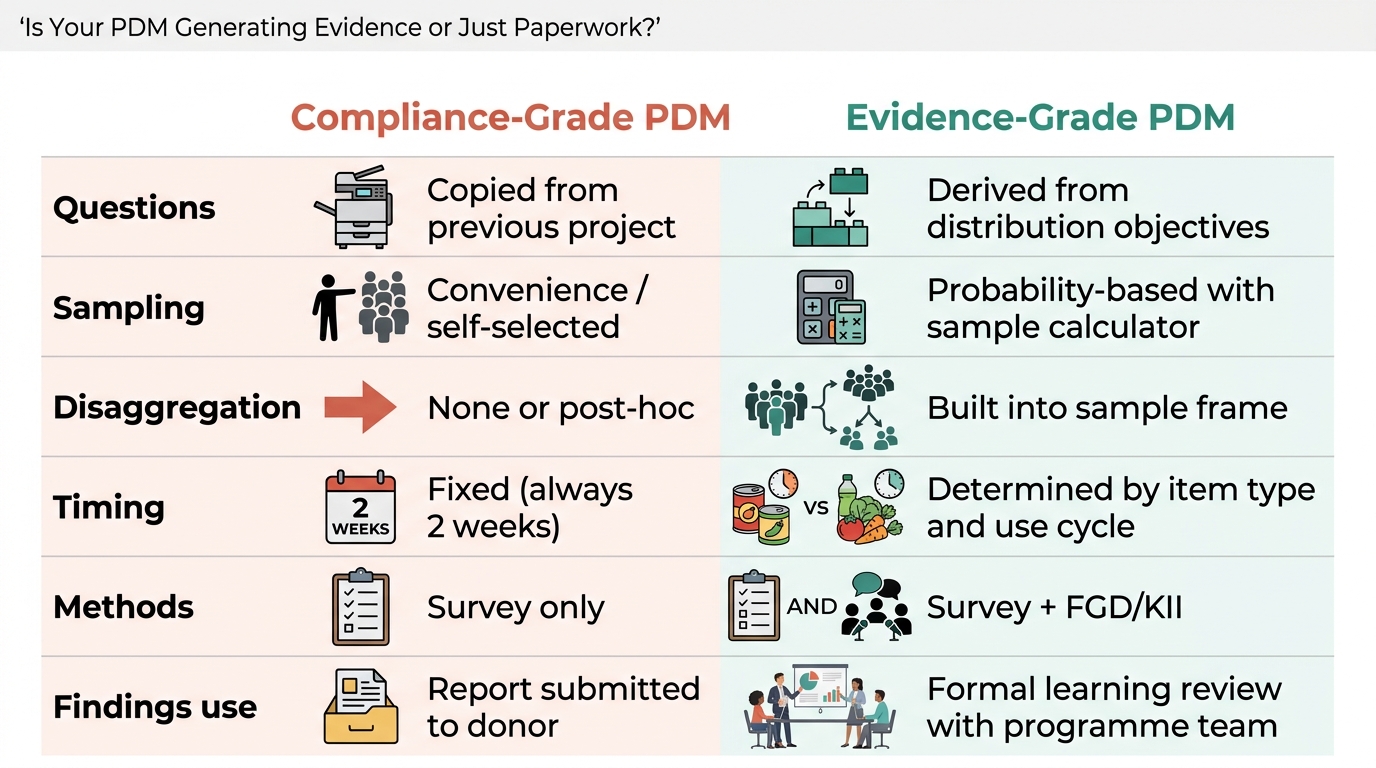 Compliance-Grade vs. Evidence-Grade PDM: The Design Gap