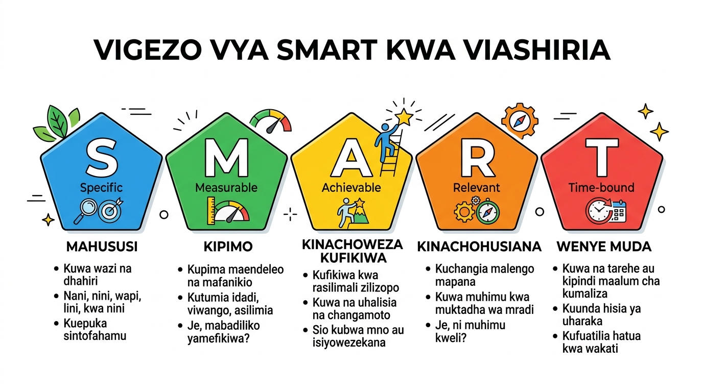 Sifa za Viashiria SMART kwa Mfumo wa MEAL