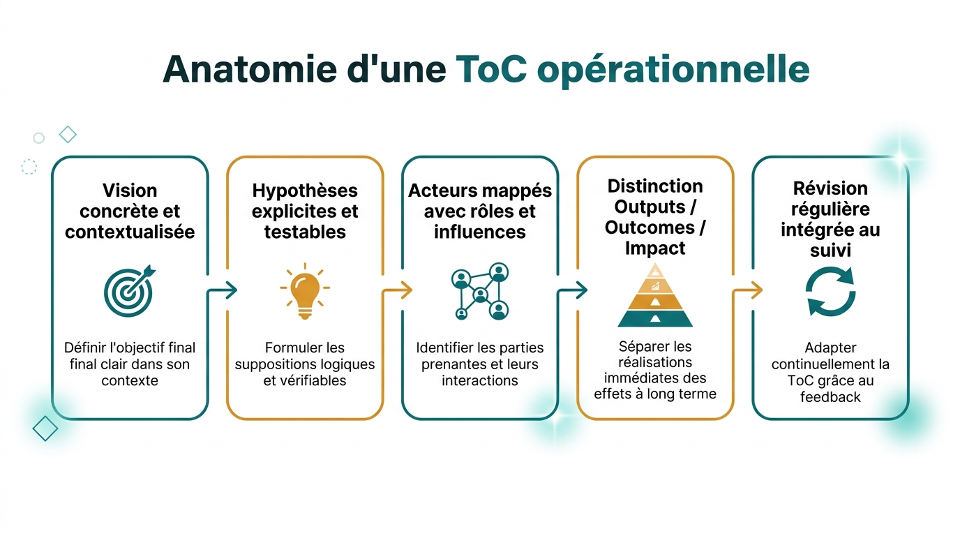 Anatomie d'une ToC opérationnelle : ce qui fait tenir une théorie du changement