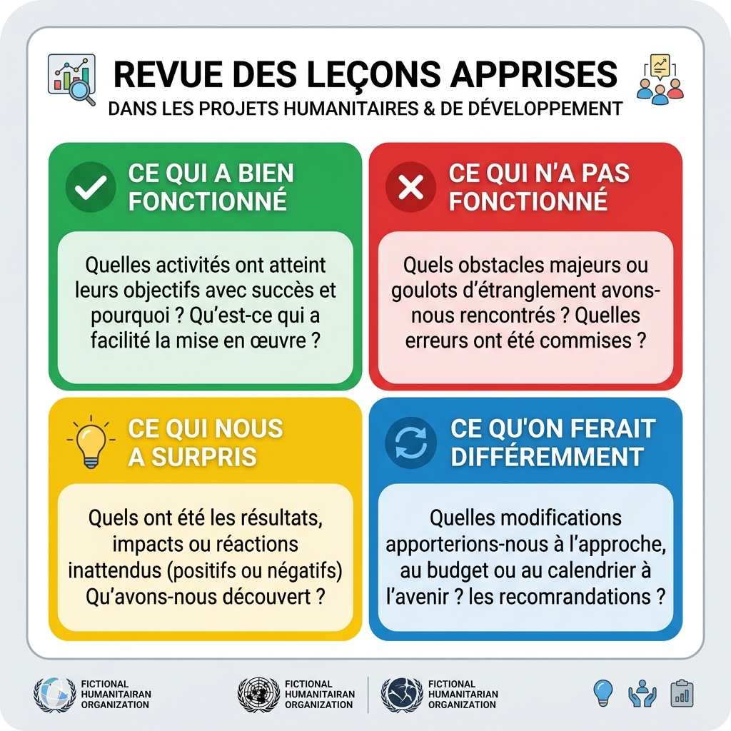Matrice de leçons apprises : structure visuelle