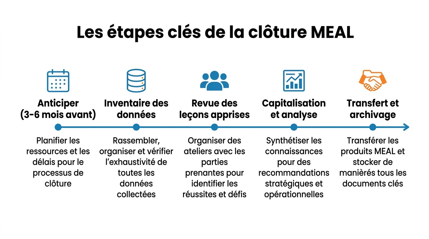 Les étapes clés de la clôture MEAL : de l'anticipation au transfert